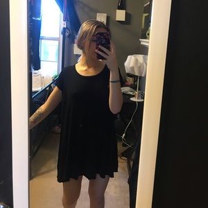 black t-shirt dress